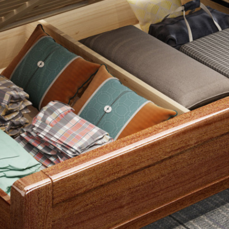 Brone Bed Panel Rectangular with Headboard Walnut Standard Bed