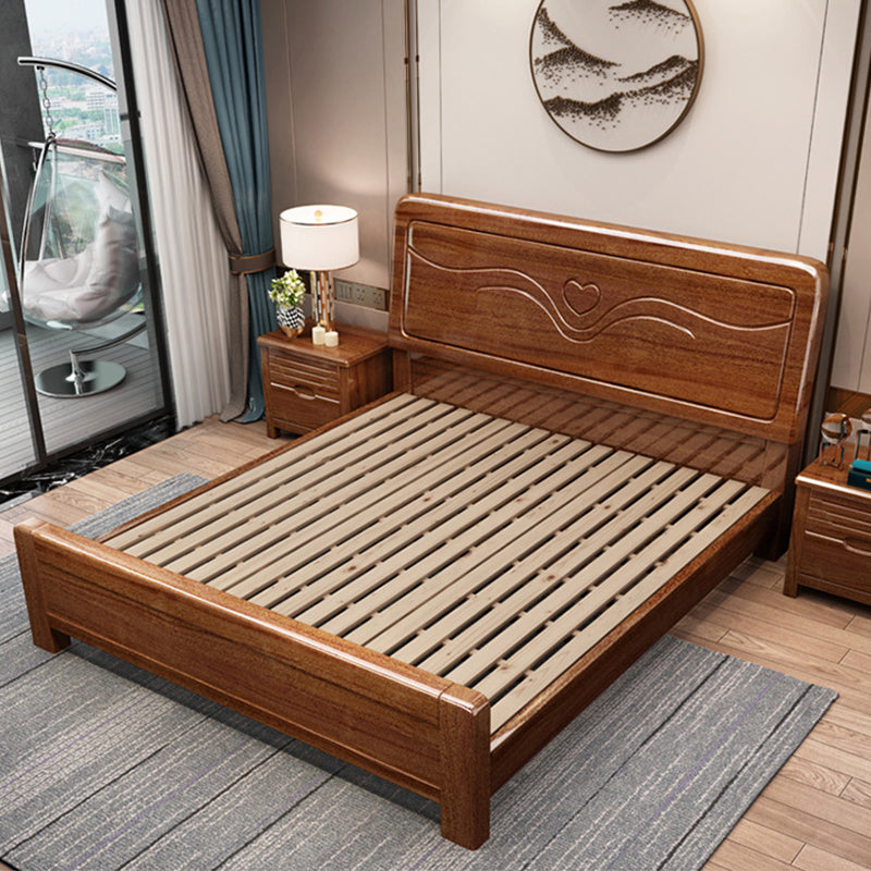 Brone Bed Panel Rectangular with Headboard Walnut Standard Bed
