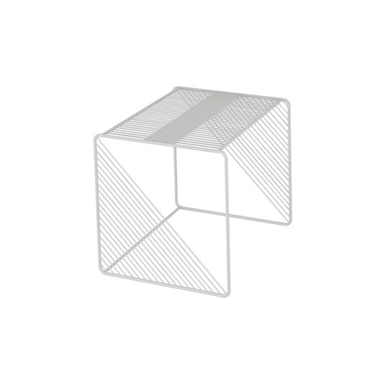 Square Coffee Table Mid-Century Modern with Iron Top and Iron Base