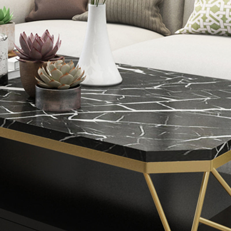 Contemporary Frame with Drawer Rectangular Single Coffee Table