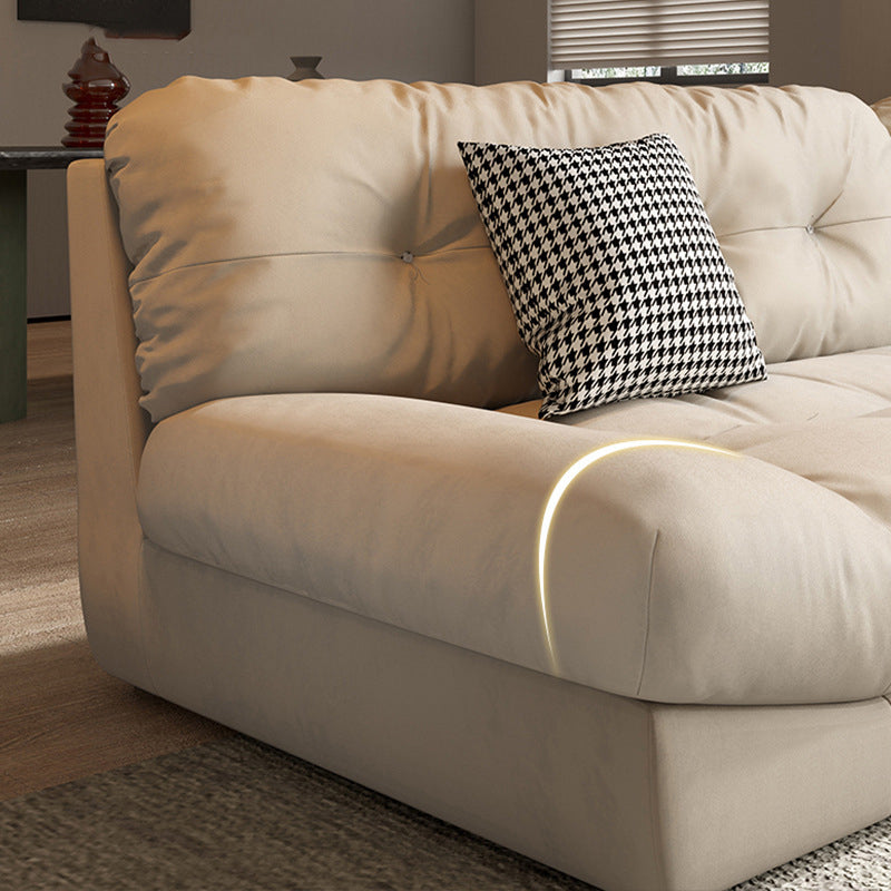 Contemporary Tufted Back Standard Sofa Pillow Top Arm Settee