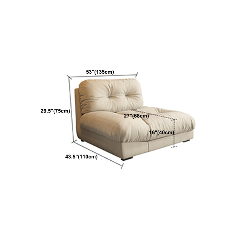 Contemporary Tufted Back Standard Sofa Pillow Top Arm Settee