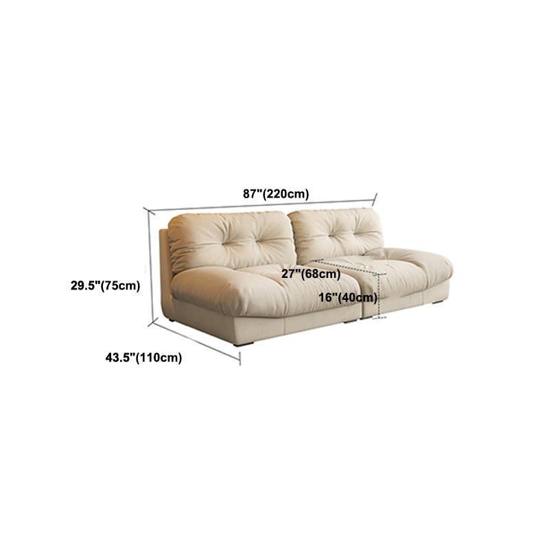 Contemporary Tufted Back Standard Sofa Pillow Top Arm Settee