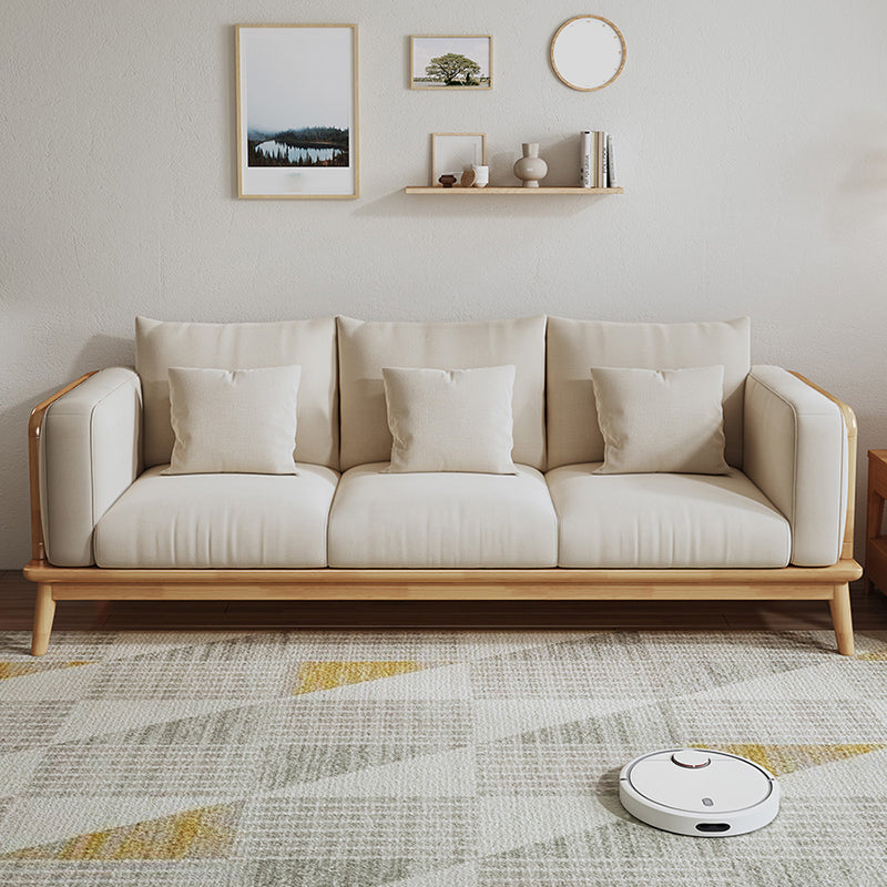 35.4" H Contemporary Cotton Blend Square Arm Sofa for Living Room