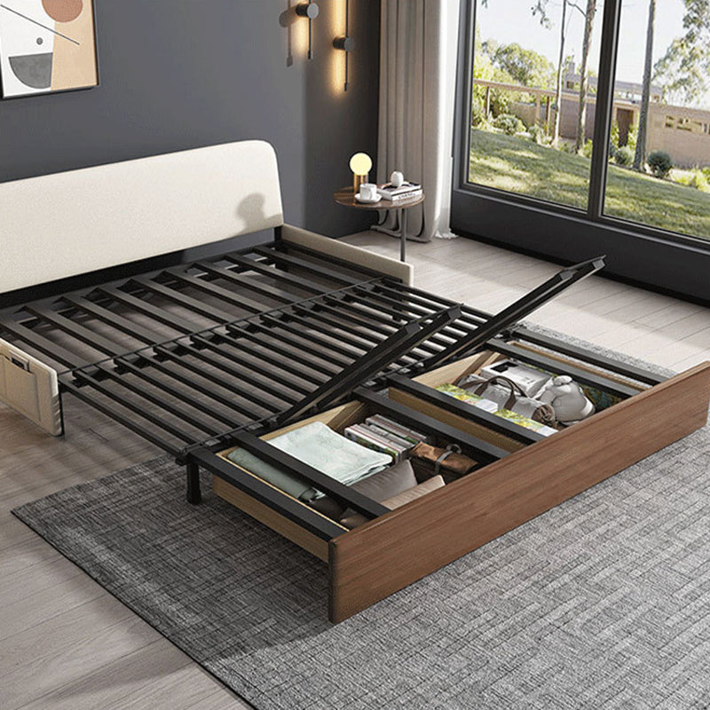 Modern Style 29.52"H Faux Leather Armless Sofa Bed with Storage