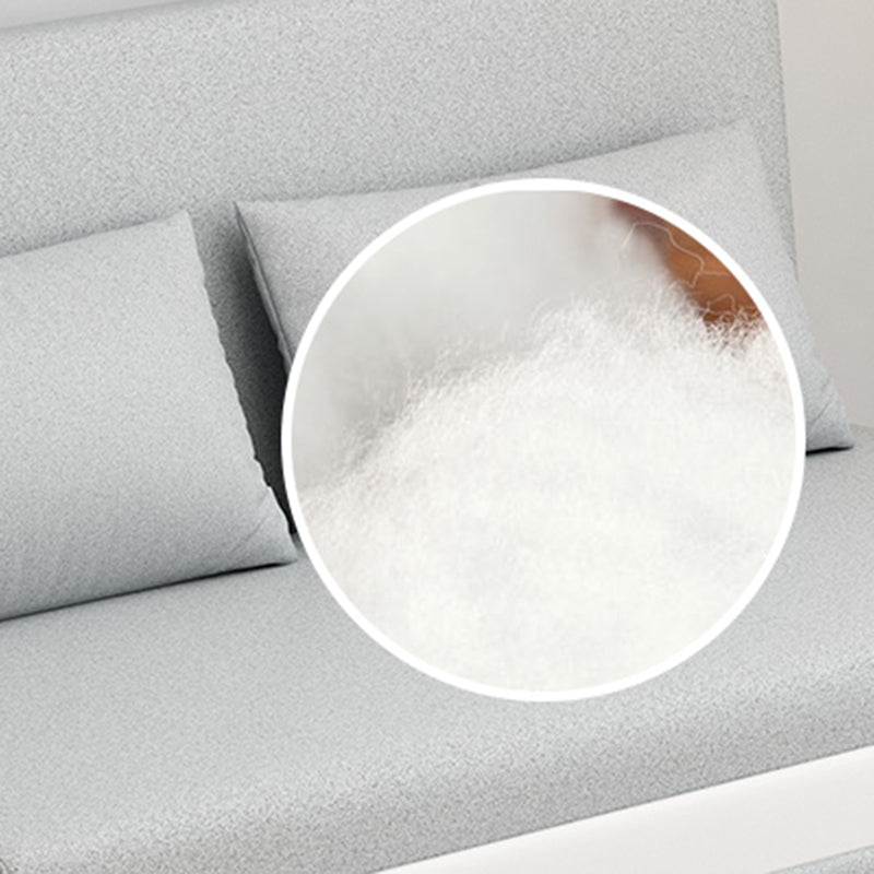 Contemporary 33.46"H Faux Leather Armless Sofa Bed for Apartment with Storage