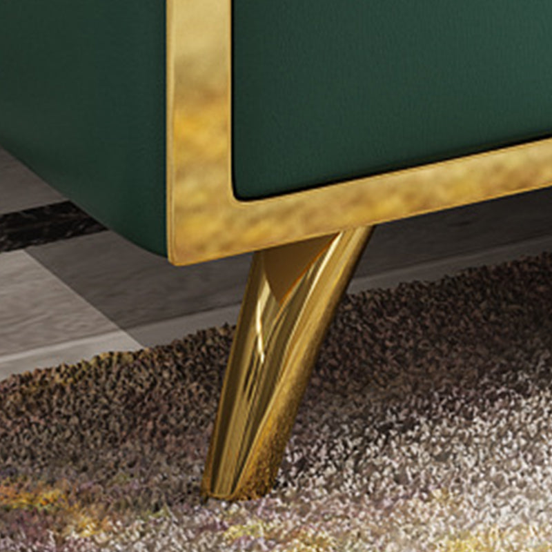 Tufted Flared Arm Sectional with Pillows Luxurious Faux Leather Sectional