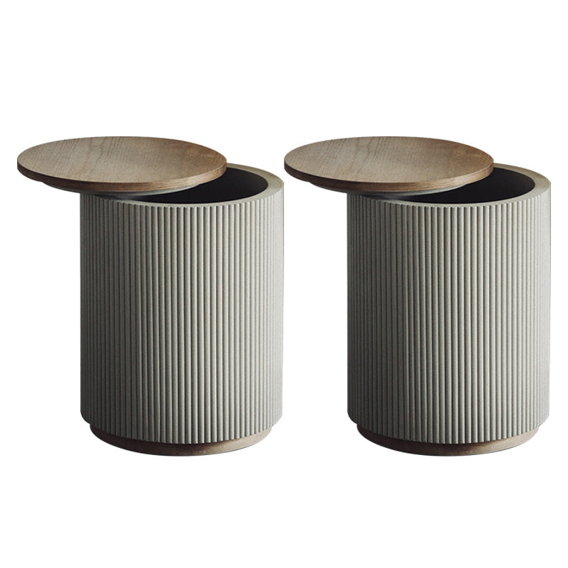 19.7" Tall North European Drum End Table Round Side End Table for Living Room