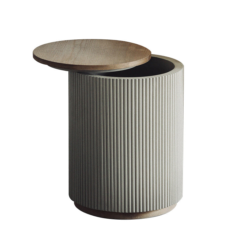19.7" Tall North European Drum End Table Round Side End Table for Living Room
