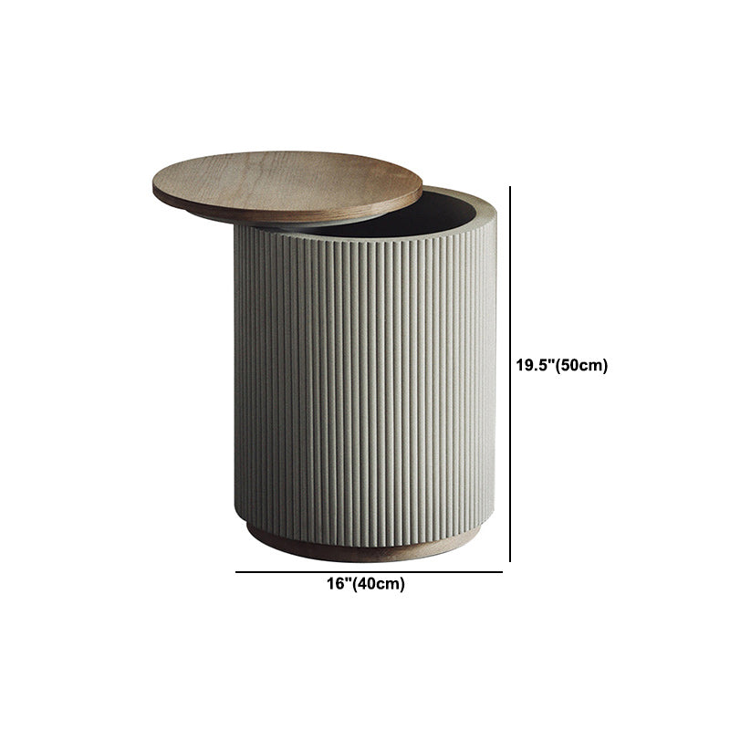 19.7" Tall North European Drum End Table Round Side End Table for Living Room