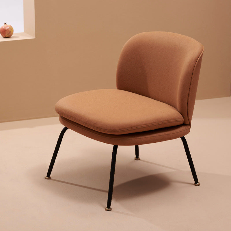 25.59" Wide Armless Chair Faux Leather Chair for Living Room, Stain Resistant