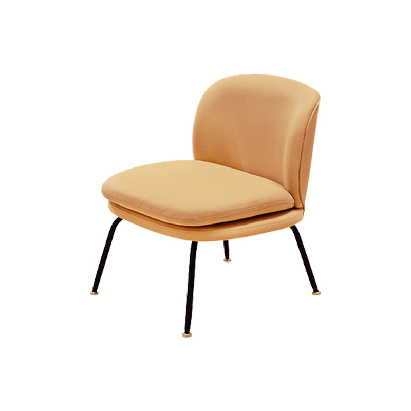 25.59" Wide Armless Chair Faux Leather Chair for Living Room, Stain Resistant