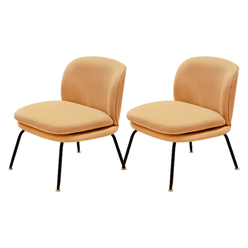 25.59" Wide Armless Chair Faux Leather Chair for Living Room, Stain Resistant