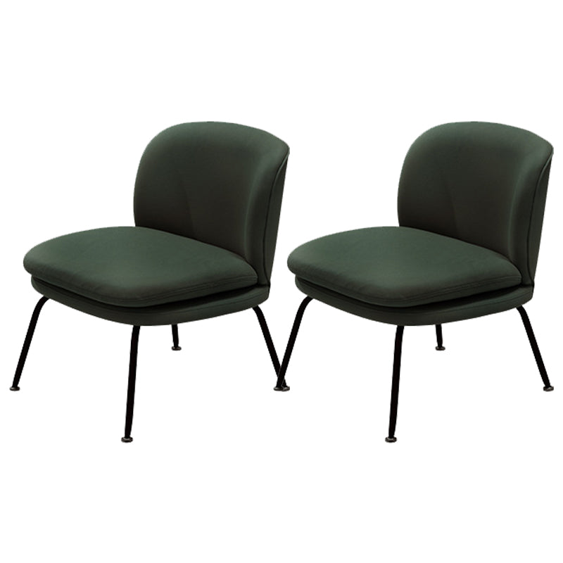 25.59" Wide Armless Chair Faux Leather Chair for Living Room, Stain Resistant