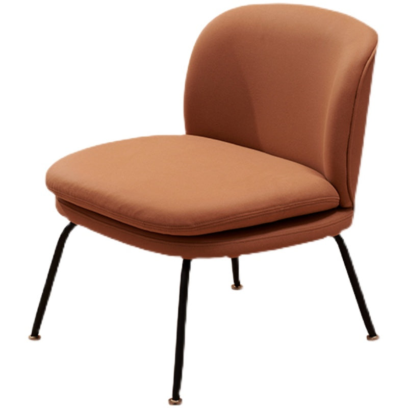 25.59" Wide Armless Chair Faux Leather Chair for Living Room, Stain Resistant