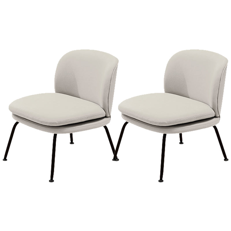 25.59" Wide Armless Chair Faux Leather Chair for Living Room, Stain Resistant