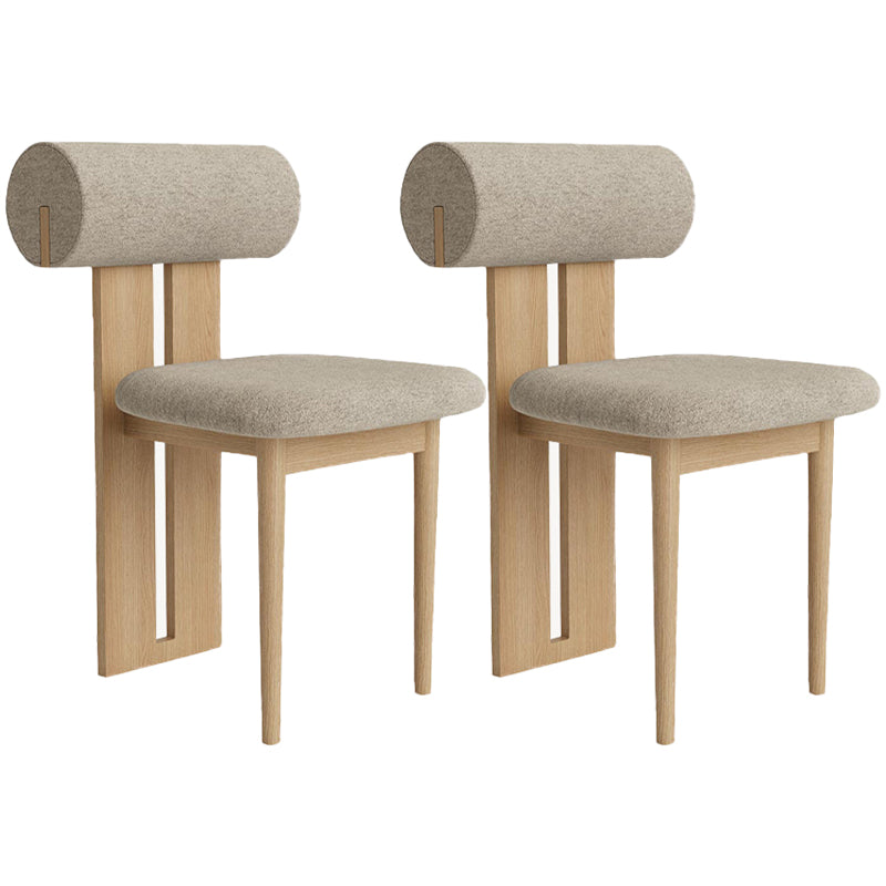 23.22" Wide Armless Chair Solid Wood Frame Chair for Living Room