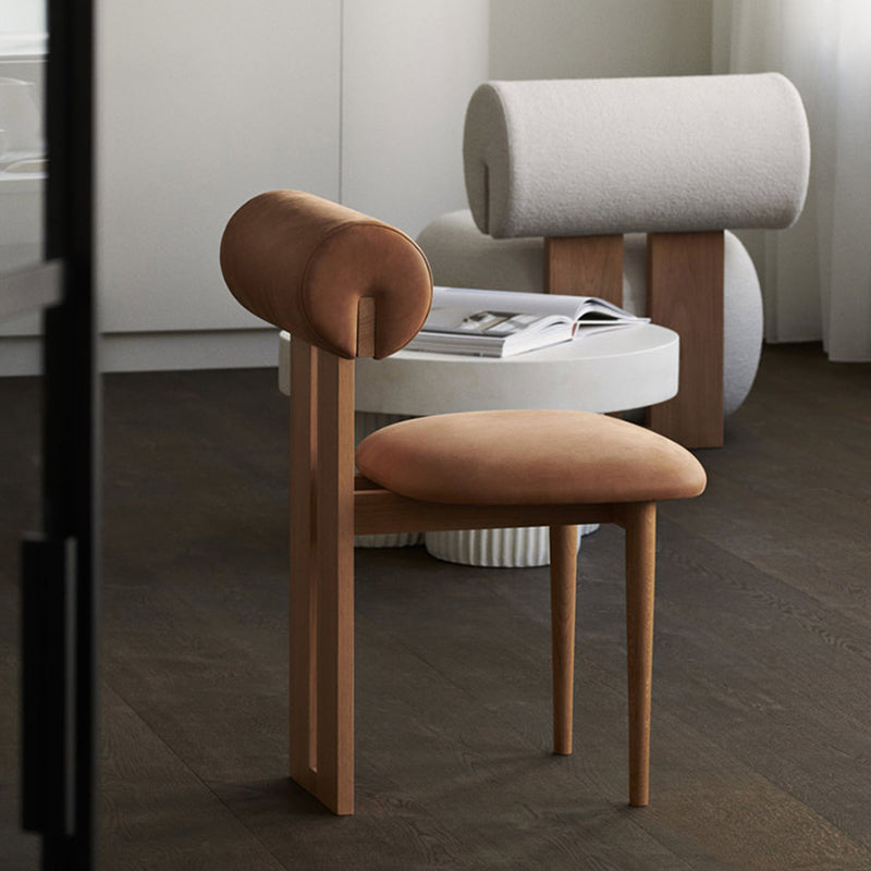 23.22" Wide Armless Chair Solid Wood Frame Chair for Living Room