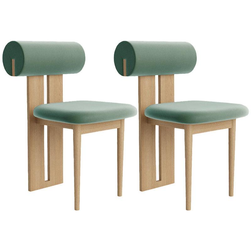 23.22" Wide Armless Chair Solid Wood Frame Chair for Living Room