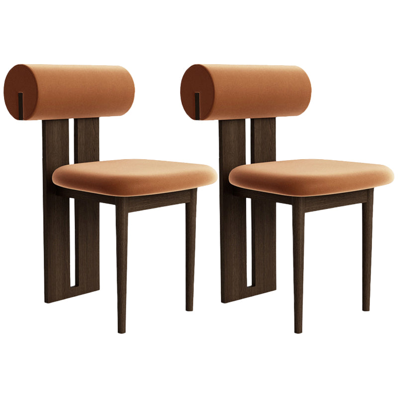 23.22" Wide Armless Chair Solid Wood Frame Chair for Living Room