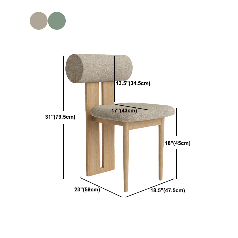 23.22" Wide Armless Chair Solid Wood Frame Chair for Living Room