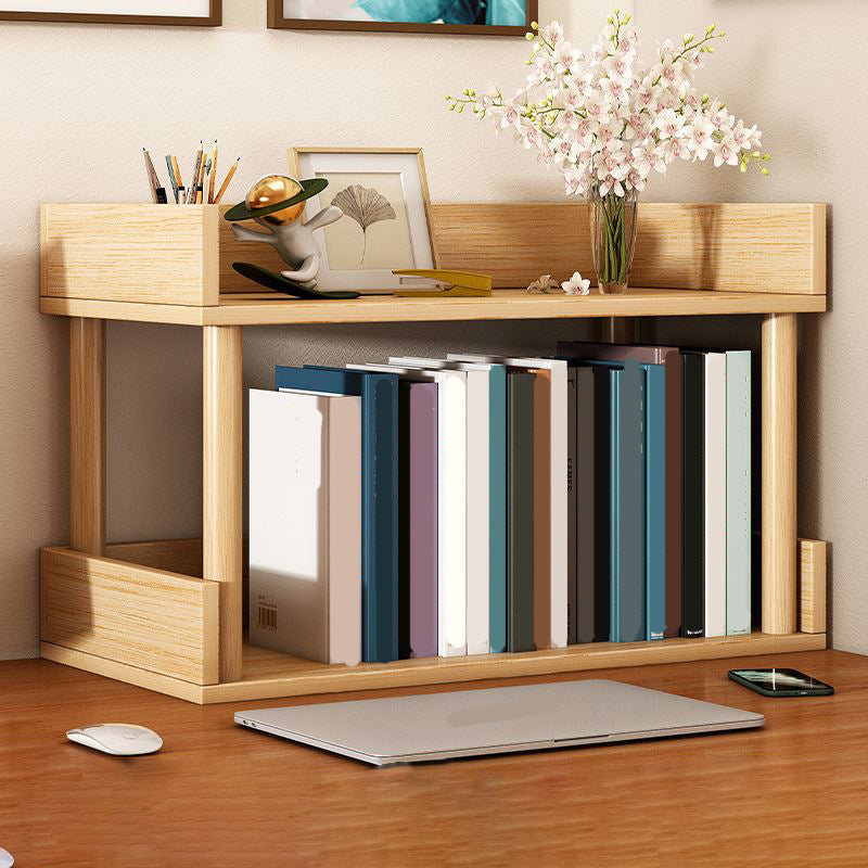 Modern Wooden Bookcase Open Storage Bookshelf with and Shelves
