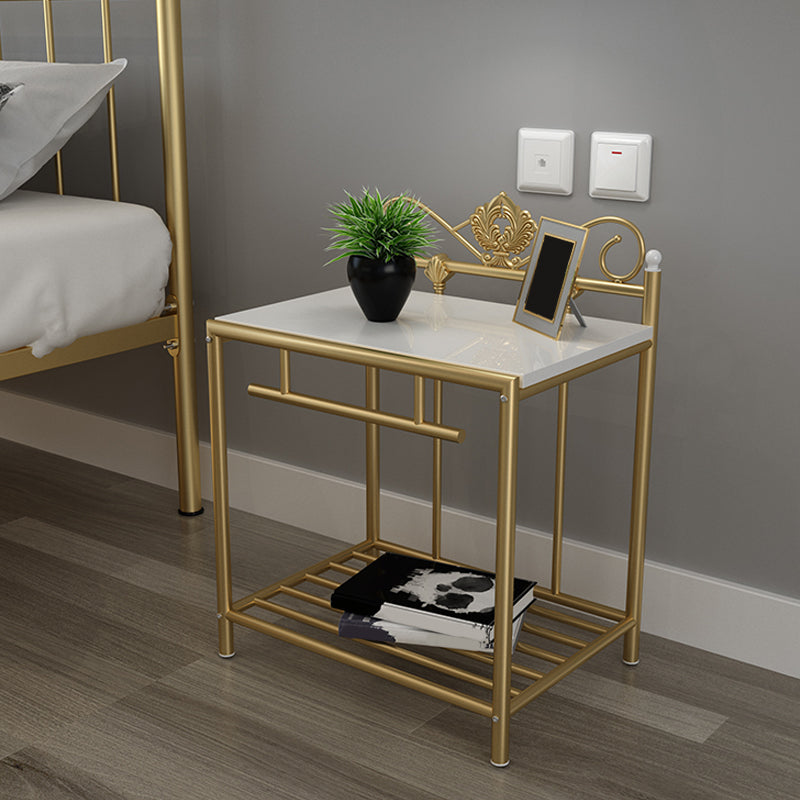 Industrial Bedside Cabinet Open Storage Accent Table Nightstand for Bedroom