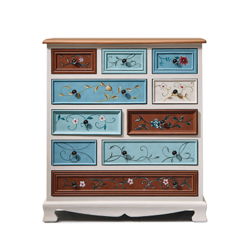 Nautical Bedroom Chest Wooden 16" Wide Storage Chest with Drawers