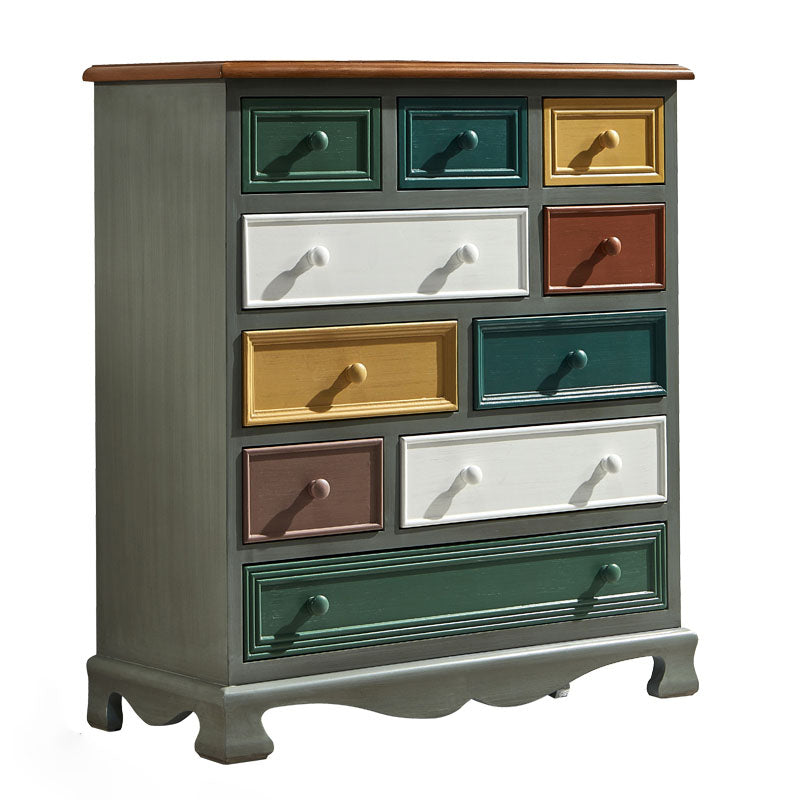 Nautical Bedroom Chest Wooden 16" Wide Storage Chest with Drawers