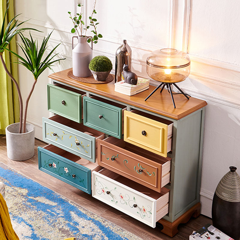 Nautical Bedroom Chest Wooden 16" Wide Storage Chest with Drawers