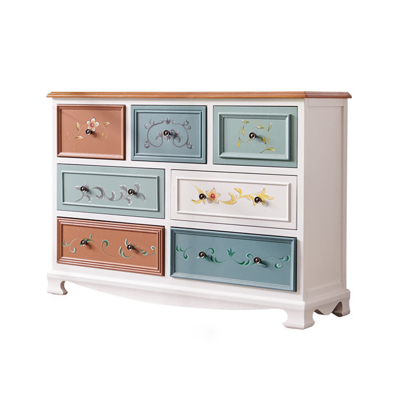 Nautical Bedroom Chest Wooden 16" Wide Storage Chest with Drawers