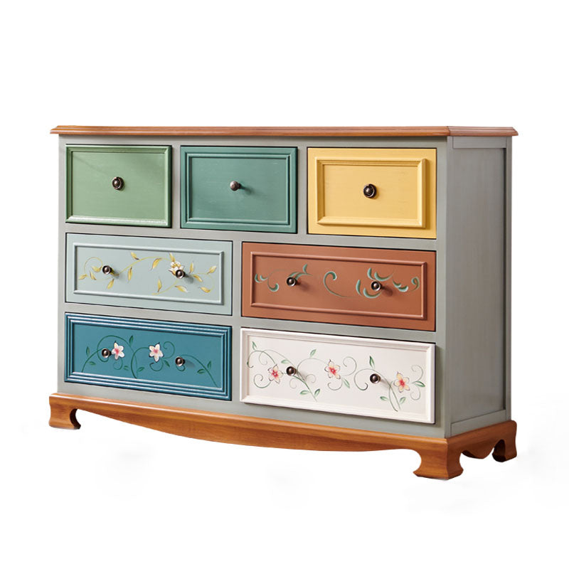 Nautical Bedroom Chest Wooden 16" Wide Storage Chest with Drawers