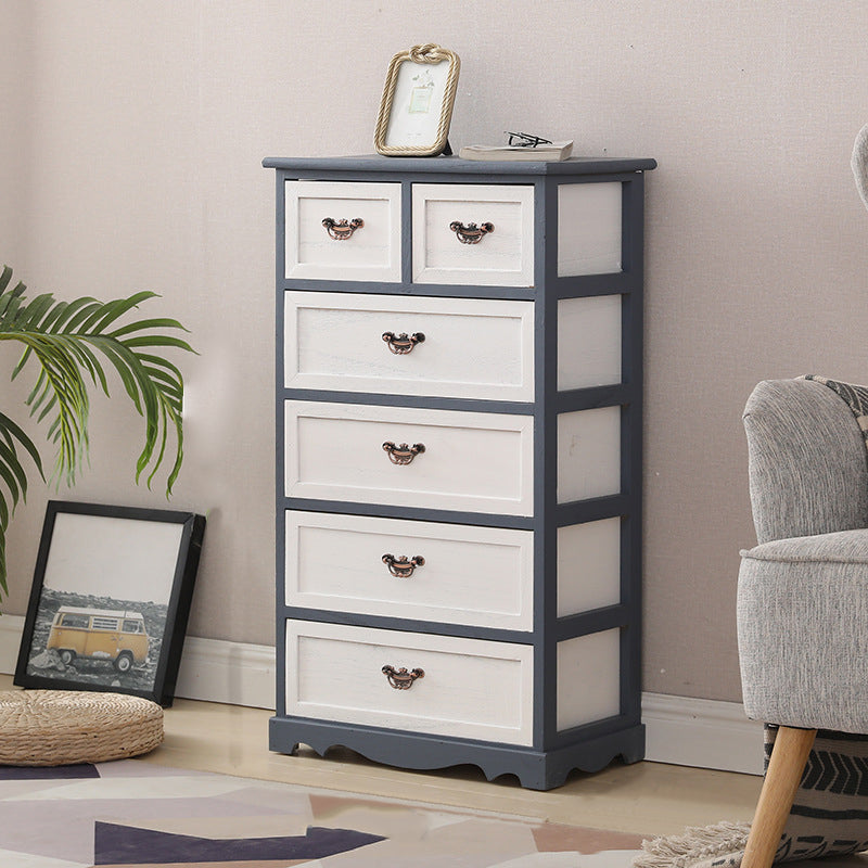 12" W Vertical Lingerie Chest Traditional Bedroom Storage Chest with Drawers