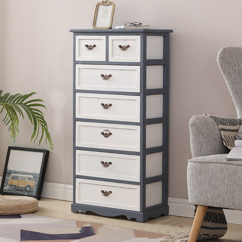 12" W Vertical Lingerie Chest Traditional Bedroom Storage Chest with Drawers