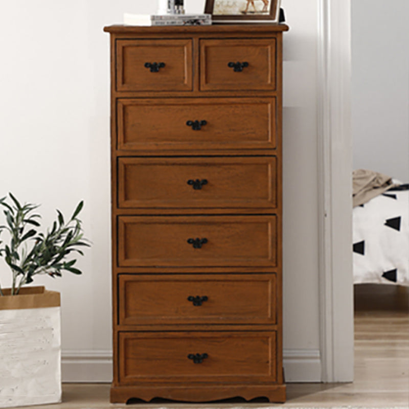 12" W Vertical Lingerie Chest Traditional Bedroom Storage Chest with Drawers