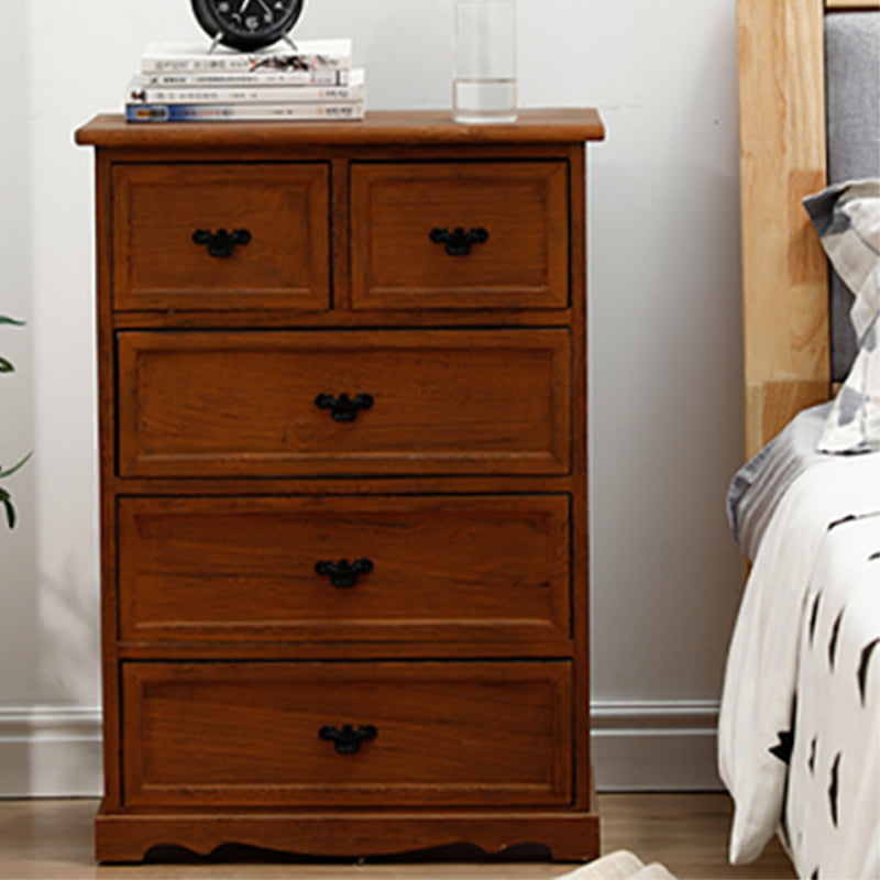 12" W Vertical Lingerie Chest Traditional Bedroom Storage Chest with Drawers