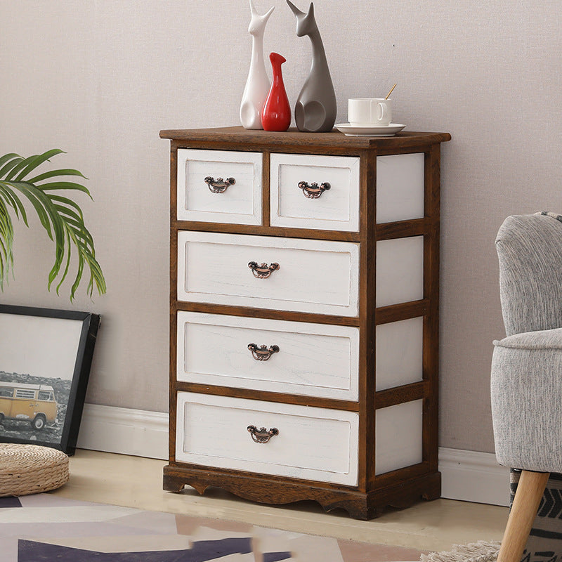 12" W Vertical Lingerie Chest Traditional Bedroom Storage Chest with Drawers