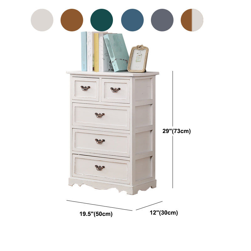 12" W Vertical Lingerie Chest Traditional Bedroom Storage Chest with Drawers