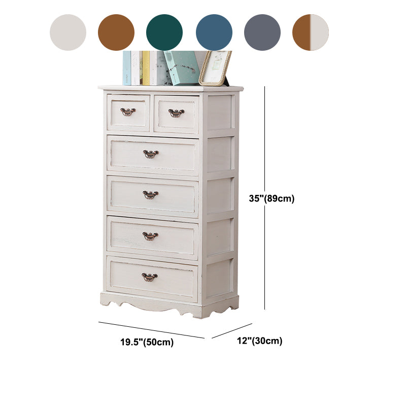 12" W Vertical Lingerie Chest Traditional Bedroom Storage Chest with Drawers