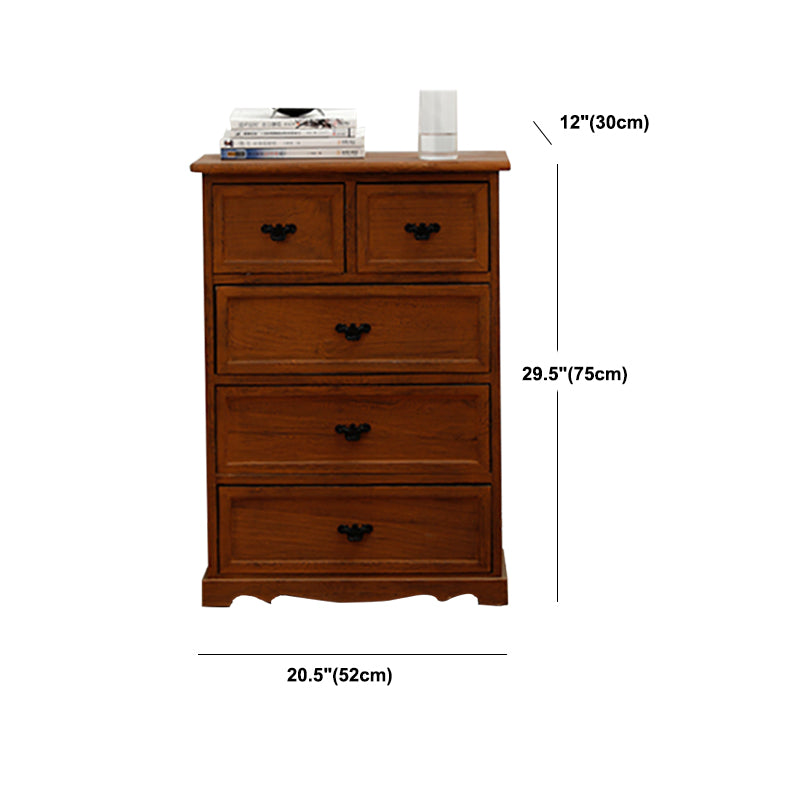 12" W Vertical Lingerie Chest Traditional Bedroom Storage Chest with Drawers