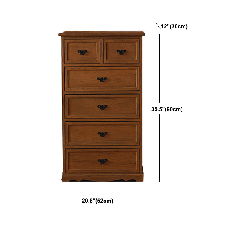 12" W Vertical Lingerie Chest Traditional Bedroom Storage Chest with Drawers