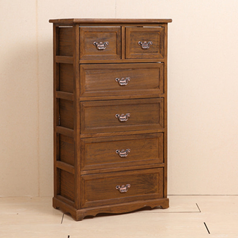 Nautical Bedroom Vertical Storage Chest Wooden Chest with Drawers