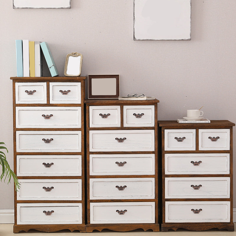 Nautical Bedroom Vertical Storage Chest Wooden Chest with Drawers