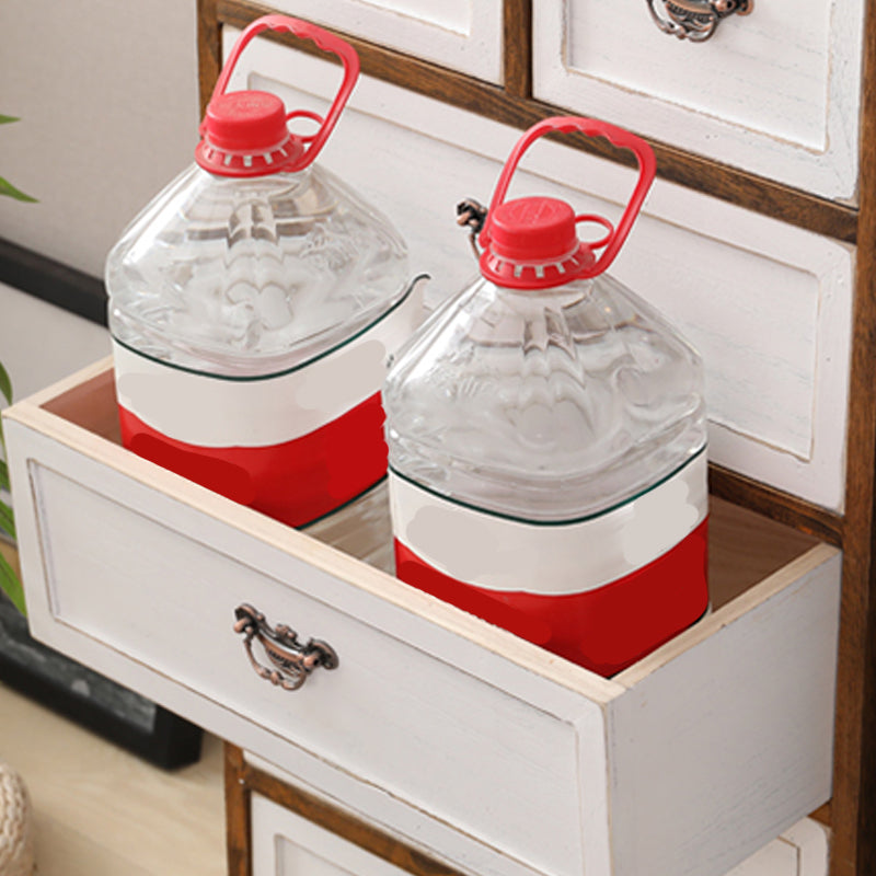 Nautical Bedroom Vertical Storage Chest Wooden Chest with Drawers