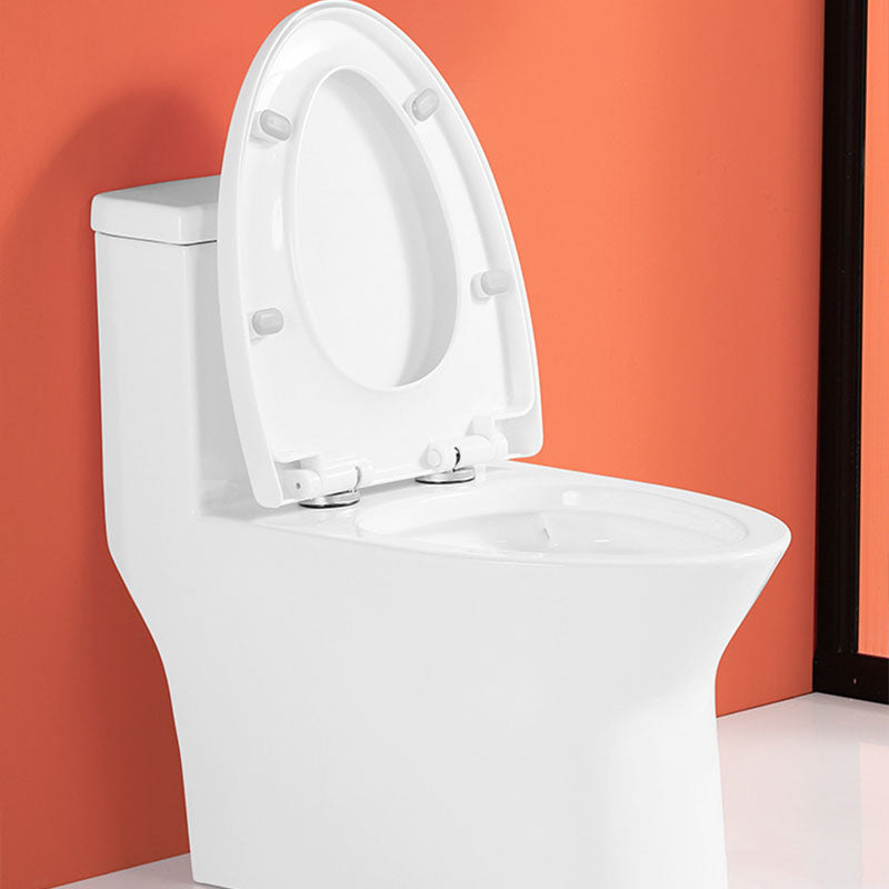 Ceramic Floor Mount Toilet Household One-piece Elongated Siphon Jet Flush Toilet