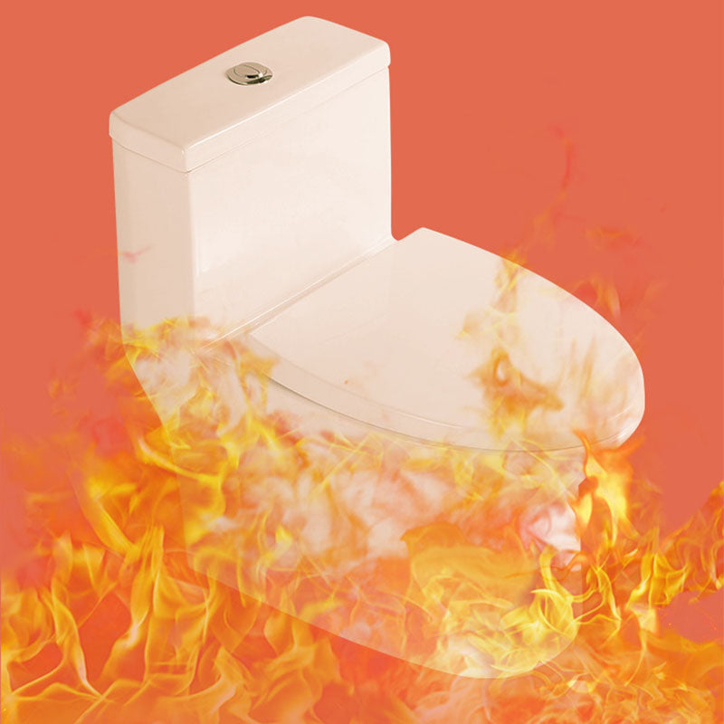 Ceramic Floor Mount Toilet Household One-piece Elongated Siphon Jet Flush Toilet