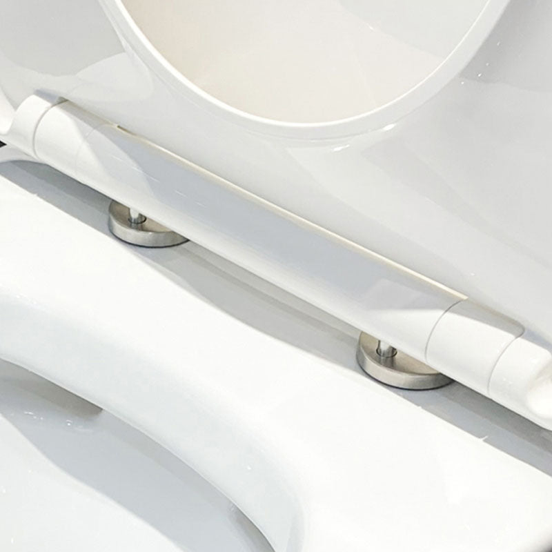 Modern White Siphon Jet Toilet Bowl Wall Mount Flush Toilet With Seat for Bathroom