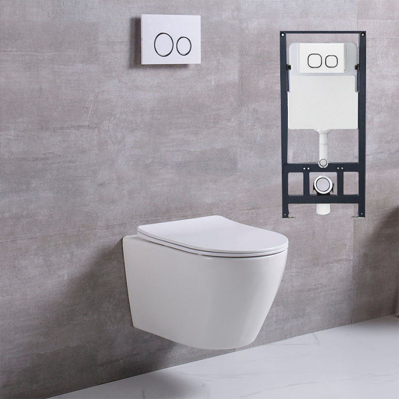 Small Apartment All-mounted Toilet Concealed Tank Toilet with Slow Close Seat