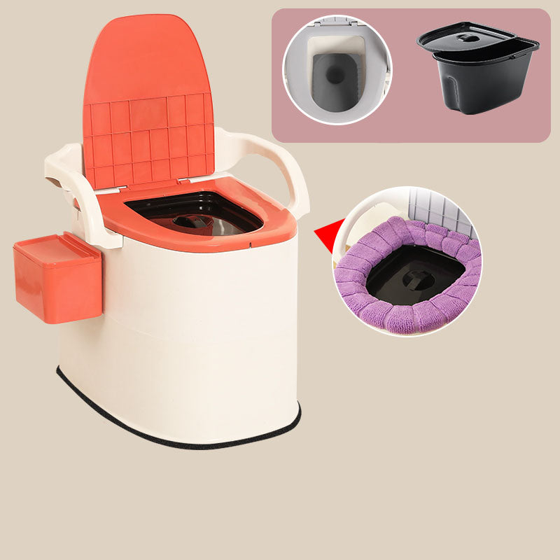 Modern Plastic Toilet Floor Mounted Toilet Bowl with Toilet Seat for Bathroom
