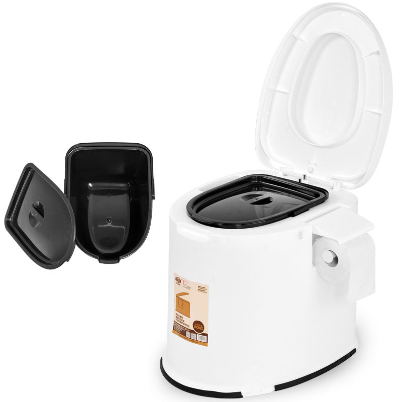 Contemporary Plastic Toilet Floor Mounted Toilet Bowl with Seat for Bathroom